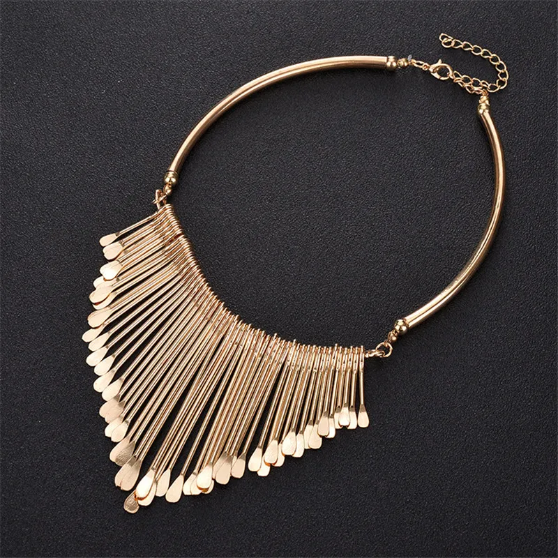 Women's Geometric Metal Tassel Jewelry Set